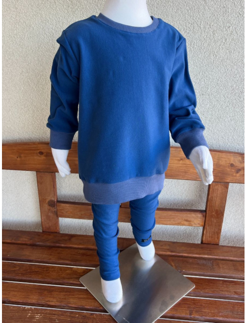 PARMA SÚPRAVA - PREDĹŽENÁ BASIC mikina + legíny KLASIK - modrá