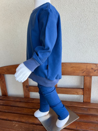 PARMA SÚPRAVA - PREDĹŽENÁ BASIC mikina + legíny KLASIK - modrá