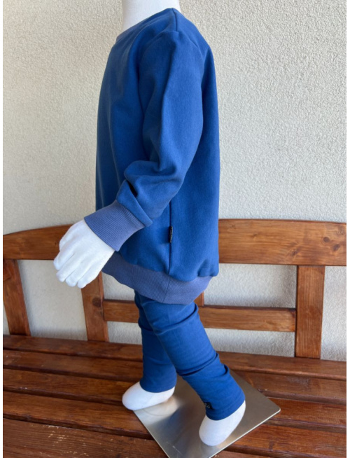 PARMA SÚPRAVA - PREDĹŽENÁ BASIC mikina + legíny KLASIK - modrá