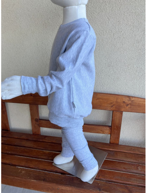 PARMA SÚPRAVA - PREDĹŽENÁ BASIC mikina + legíny KLASIK - sivá