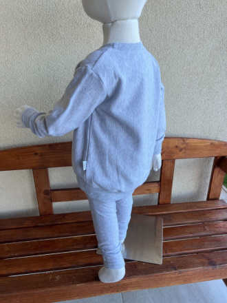 PARMA SÚPRAVA - PREDĹŽENÁ BASIC mikina + legíny KLASIK - sivá