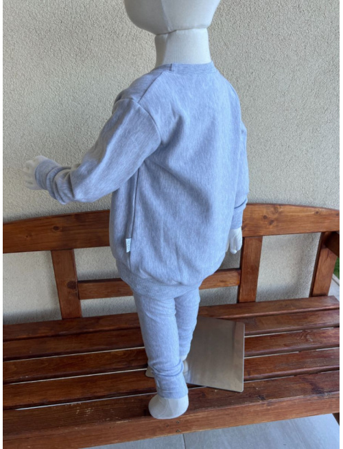 PARMA SÚPRAVA - PREDĹŽENÁ BASIC mikina + legíny KLASIK - sivá