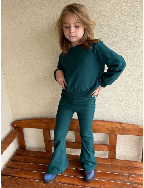 Parma CROPP BASIC mikina - smaragd