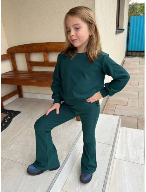 Parma CROPP BASIC mikina - smaragd