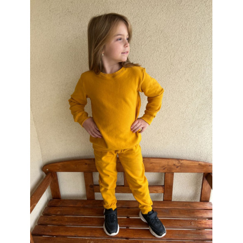 PARMA súprava - PREDĹŽENÁ BASIC mikina + ELIT gate - horčicová