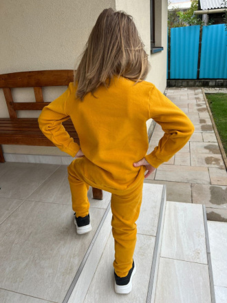 PARMA súprava - PREDĹŽENÁ BASIC mikina + ELIT gate - horčicová