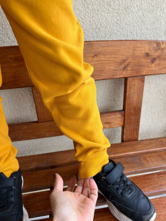 PARMA súprava - PREDĹŽENÁ BASIC mikina + ELIT gate - horčicová