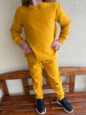 PARMA súprava - PREDĹŽENÁ BASIC mikina + ELIT gate - horčicová