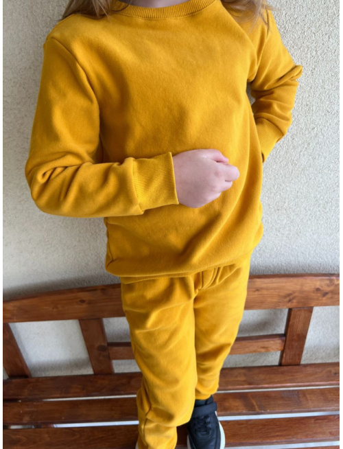 PARMA súprava - PREDĹŽENÁ BASIC mikina + ELIT gate - horčicová