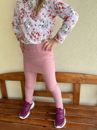 PARMA legíny s minisukňou - staroružová