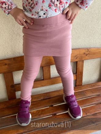 PARMA legíny s minisukňou - staroružová
