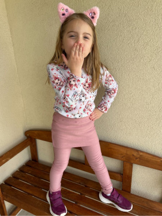 PARMA legíny s minisukňou - staroružová