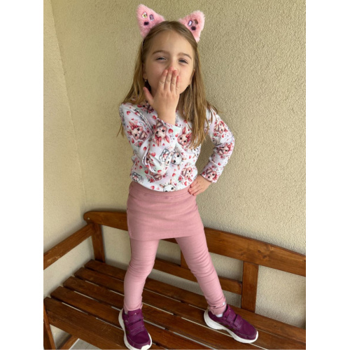 PARMA legíny s minisukňou - staroružová