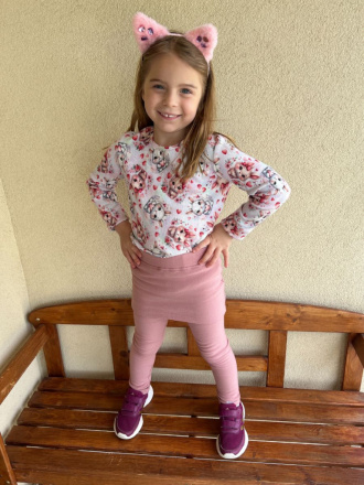 PARMA legíny s minisukňou - staroružová