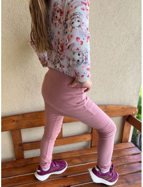 PARMA legíny s minisukňou - staroružová