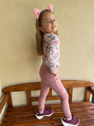 PARMA legíny s minisukňou - staroružová