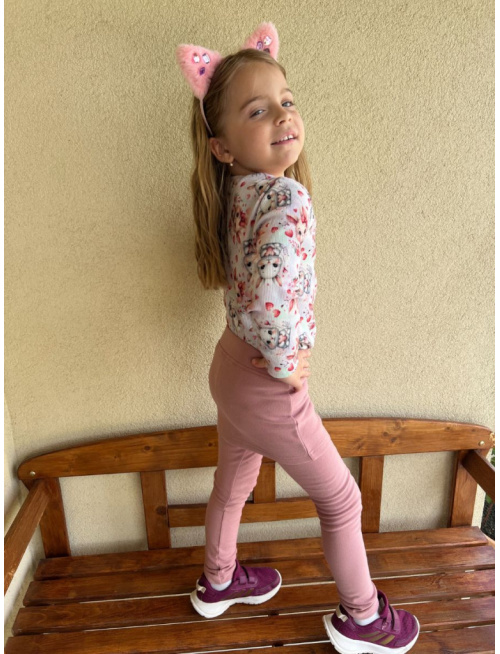 PARMA legíny s minisukňou - staroružová