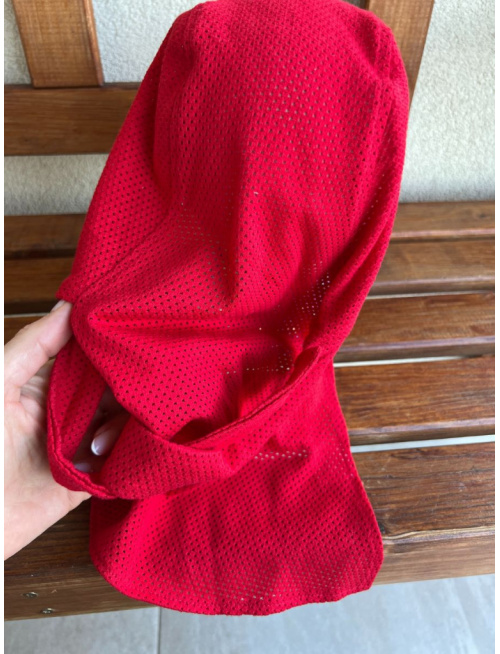 Pirátka bez šiltu na viazanie - dierková - červená - LEN DO VYPREDANIA ZÁSOB