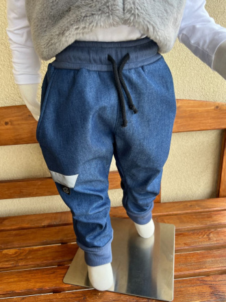 Softshell gate NEW s rastúcou manžetou - jeseň/ZIMA - riflová - LEN DO VYPREDANIA ZÁSOB