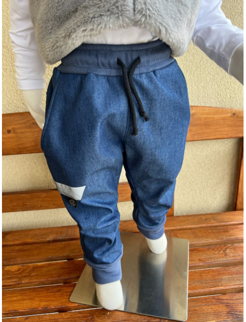 Softshell gate NEW s rastúcou manžetou - jeseň/ZIMA - riflová - LEN DO VYPREDANIA ZÁSOB