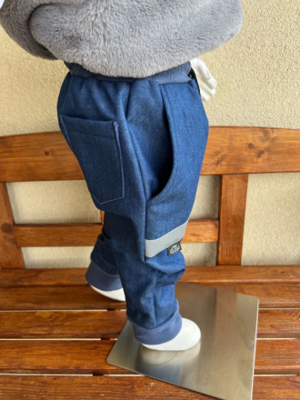 Softshell gate NEW s rastúcou manžetou - jeseň/ZIMA - riflová - LEN DO VYPREDANIA ZÁSOB