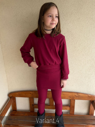 PARMA SÚPRAVA - CROPP BASIC mikina + legíny s minisukňou