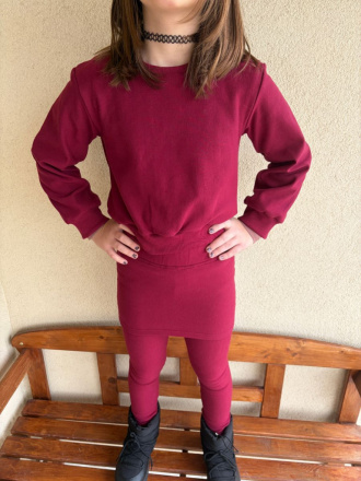 PARMA SÚPRAVA - CROPP BASIC mikina + legíny s minisukňou