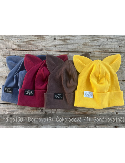 Rebro čiapka ANIMALS - vĺčik/mačka/líška