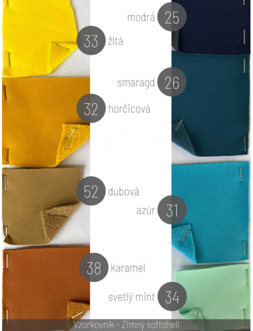 Vzorkovník - Zimný softshell