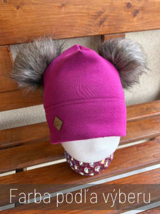 Warmkeeper šmolko čiapka s 2 bombuľami - dvojvrstvová