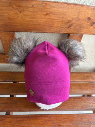 Warmkeeper šmolko čiapka s 2 bombuľami - dvojvrstvová