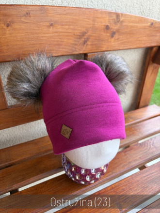 Warmkeeper šmolko čiapka s 2 bombuľami - dvojvrstvová