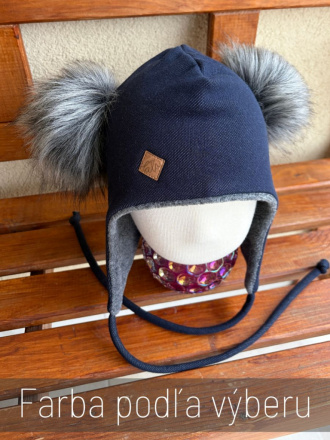 Warmkeeper ušiačka s 2 bombuľami podšitá warmkeeprom - dvojvrstvová