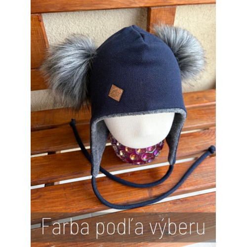 Warmkeeper ušiačka s 2 bombuľami podšitá warmkeeprom - dvojvrstvová