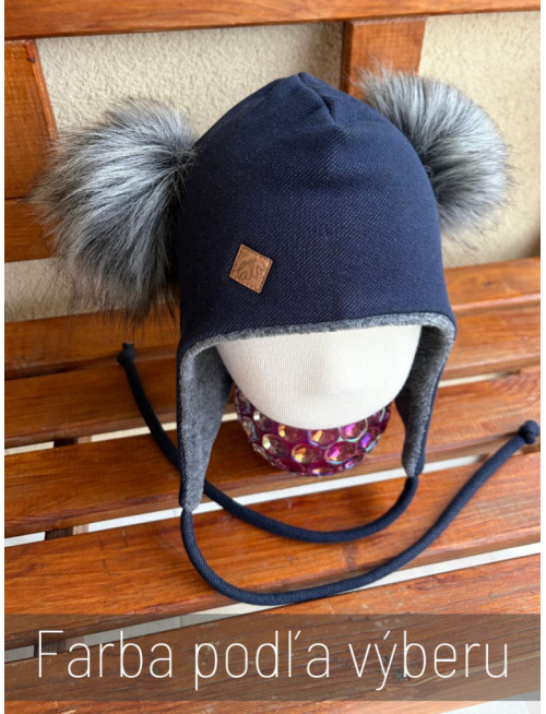 Warmkeeper ušiačka s 2 bombuľami podšitá warmkeeprom - dvojvrstvová