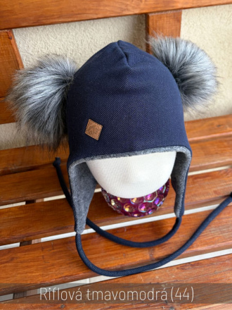 Warmkeeper ušiačka s 2 bombuľami podšitá warmkeeprom - dvojvrstvová