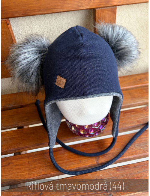 Warmkeeper ušiačka s 2 bombuľami podšitá warmkeeprom - dvojvrstvová