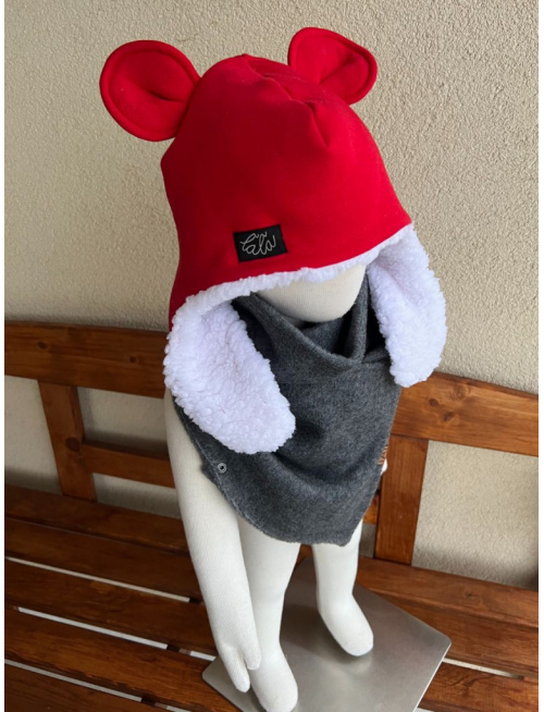 Warmkeeper ušiačka s uškami podšitá barančekom - bez šnúrok - dvojvrstvová