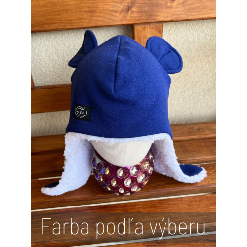 Warmkeeper ušiačka s uškami podšitá barančekom - bez šnúrok - dvojvrstvová