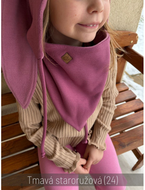 Warmkeeper trojuholníkový nákrčník podšitý warmkeeprom - tmavá staroružová