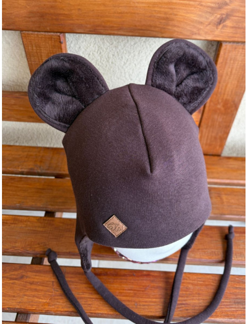 Warmkeeper ušiačka podšitá warmkeeprom POLAR - dvojvrstvová - MACKO - čokoládová