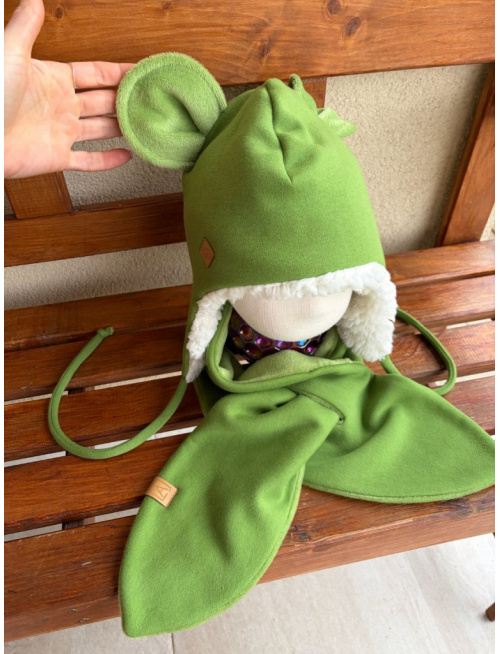 Warmkeeper ušiačka podšitá barančekom - dvojvrstvová - MACKO - hrachová