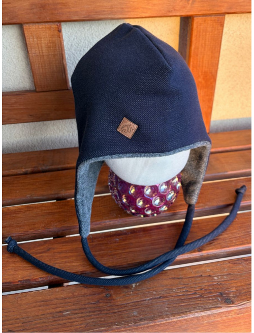 Warmkeeper ušiačka podšitá warmkeeprom - dvojvrstvová - riflová tmavomodrá