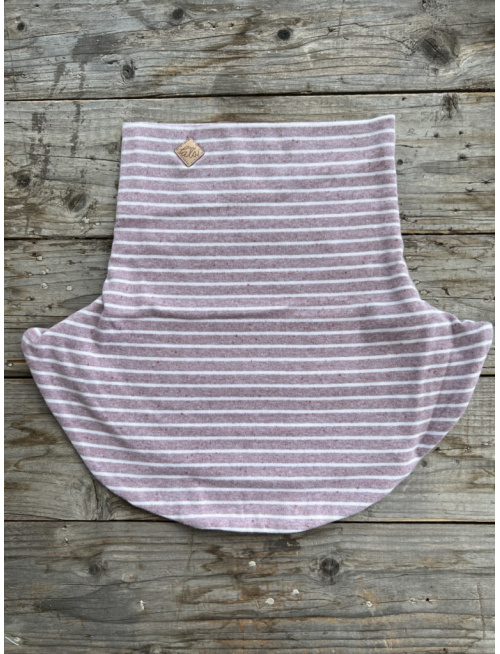 Žíhaný rebro tvarovaný nákrčník - staroružová