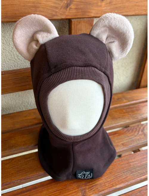 Warmkeeper kukla s uškami - MACKO - čokoládová