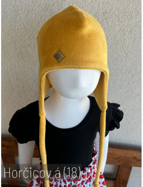 Warmkeeper ušiačka - POLAR - dvojvrstvová - horčicová