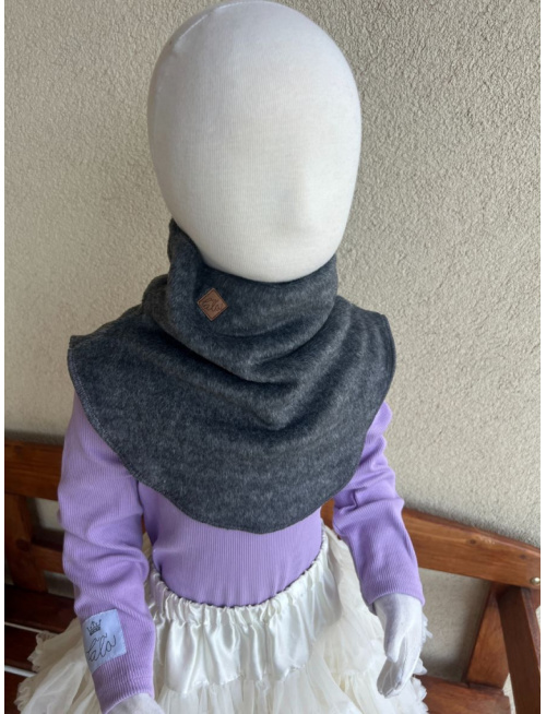 SET - Warmkeeper ušiačka POLAR dvojvrstvová + tvarovaný POLAR nákrčník - Tmavý antracit melír - LEN DO VYPREDANIA