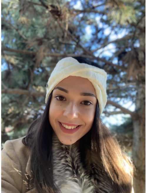 Vrkočová preklopená čelenka MASLOVÁ