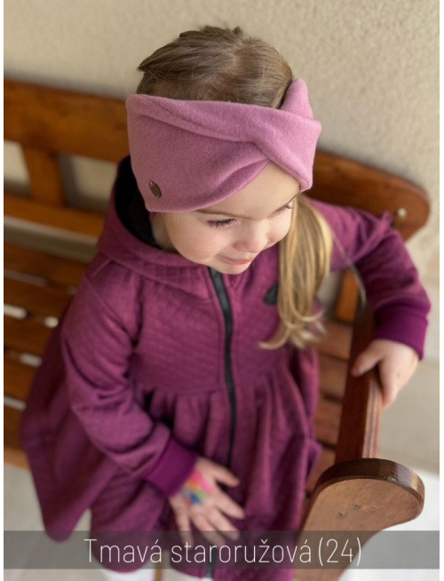 Preklopená warmkeeper POLAR čelenka - tmavá staroružová