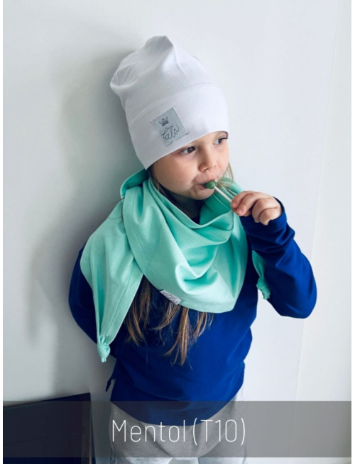 Šatka tepláková jednofarebná - jednovrstvová - mentol